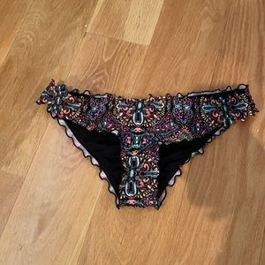 Printed full coverage bikini bottoms
